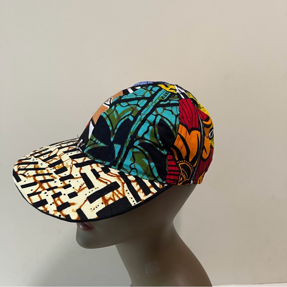 African Print Ankara Handmade Multicolor Bohemian Patchwork  Baseball Cap